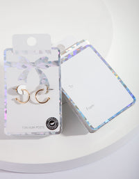 Gold Titanium Hoop Earrings - link has visual effect only