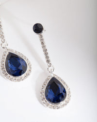 Silver Blue Teardrop Earrings - link has visual effect only